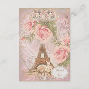 Shabby Chic Eiffel Tower Thank You Wedding