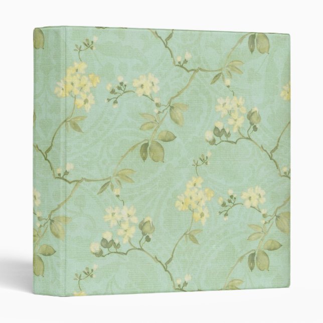 Shabby Chic Elegant Flower Floral Binder (Front/Spine)