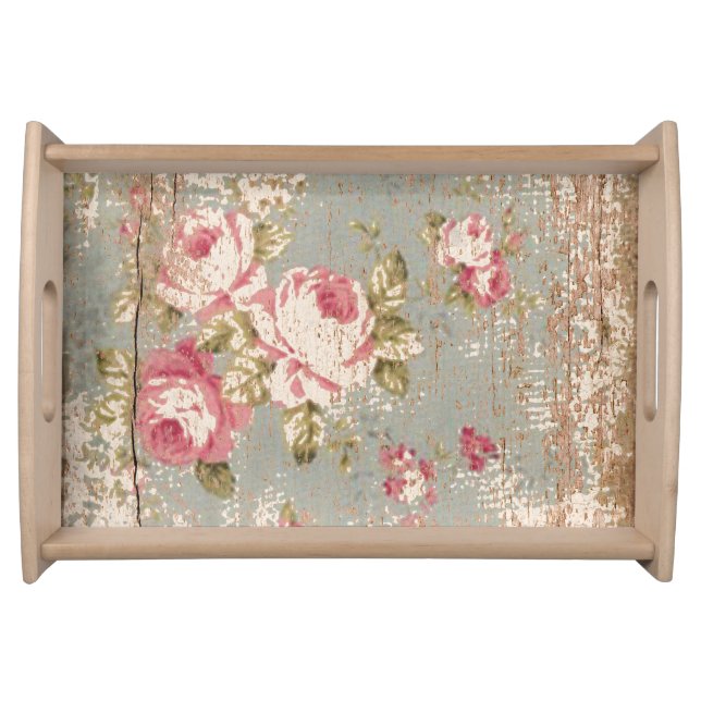 Shabby Chic, Faded Roses, serving tray (Front)