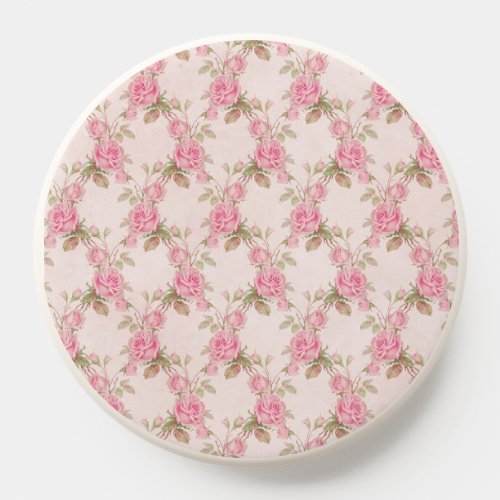Shabby Chic Floral Coquette Fancy Blush Flowers PopSocket