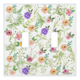 Shabby Chic Floral Light Switch Cover
