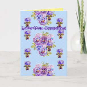 Shabby Chic Floral Love You Grandma Birthday Card