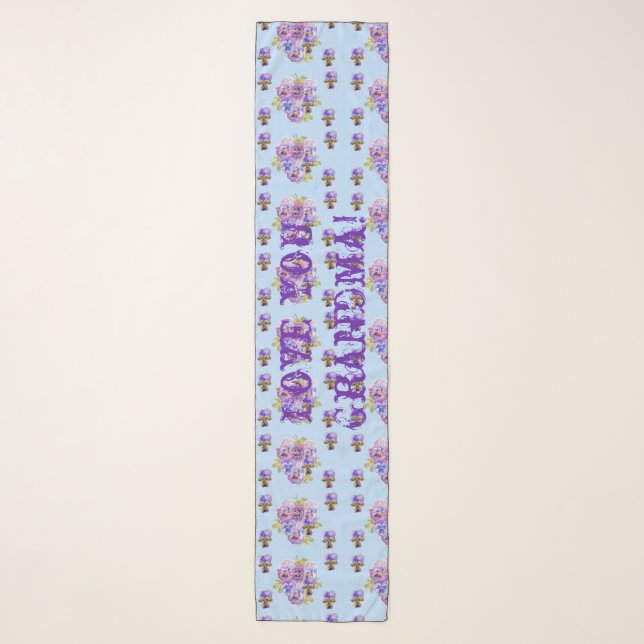 Shabby Chic Floral Love You Grandma Scarf (Front)
