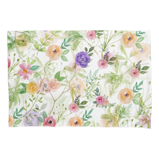 Shabby Chic Floral Pillow Case (Front)