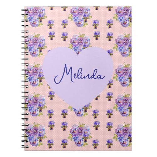 Shabby Chic Floral Polka Dot Pastel Womans Name