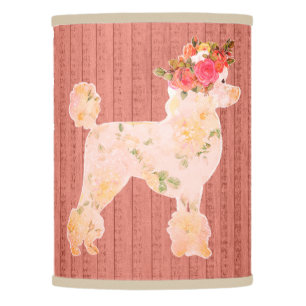Shabby Chic Floral Poodle With Roses Lamp Shade
