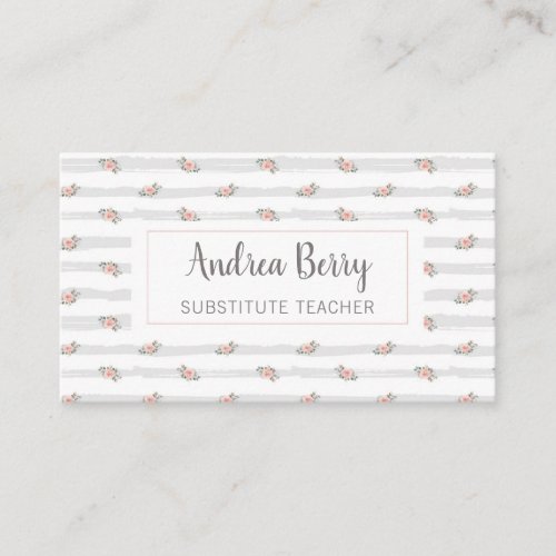 Shabby Chic Floral Professional Business Card