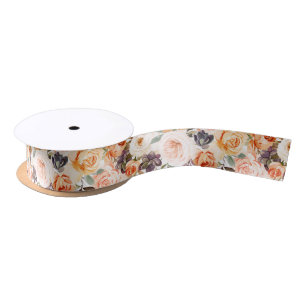 Shabby Chic Floral Pumpkin 1.5" Ribbon