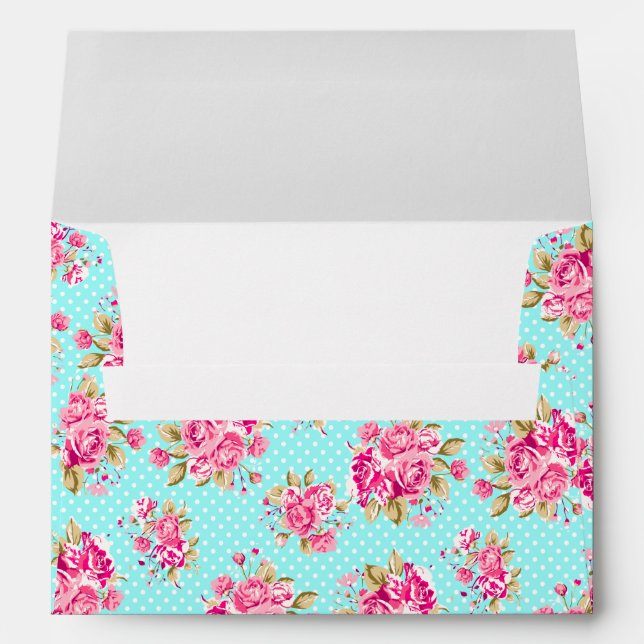 Shabby Chic Floral Roses Envelope (Back (Bottom))