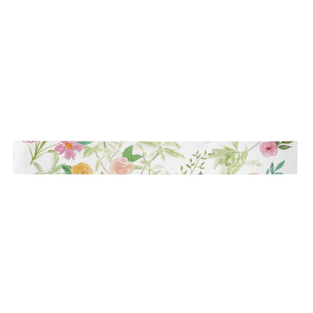 Shabby Chic Floral Satin Ribbon (Front)