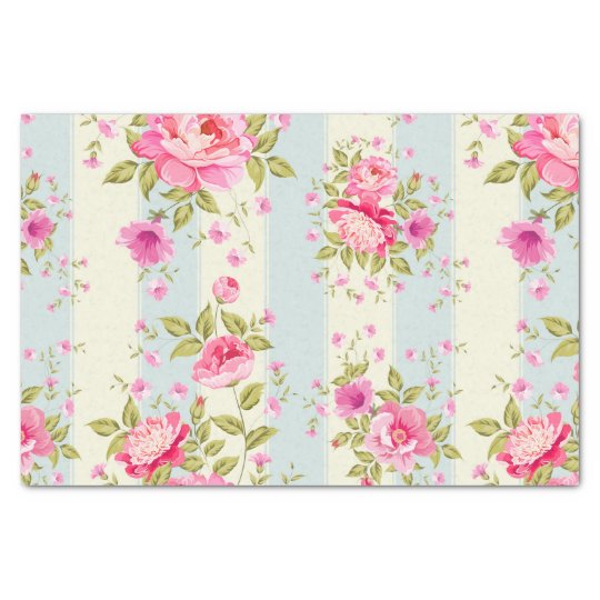 shabby chic floral vintage pink blue creame trendy tissue shabby chic floral vintage pink blue creame trendy tissue