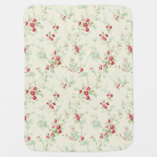 Shabby chic florals baby blanket