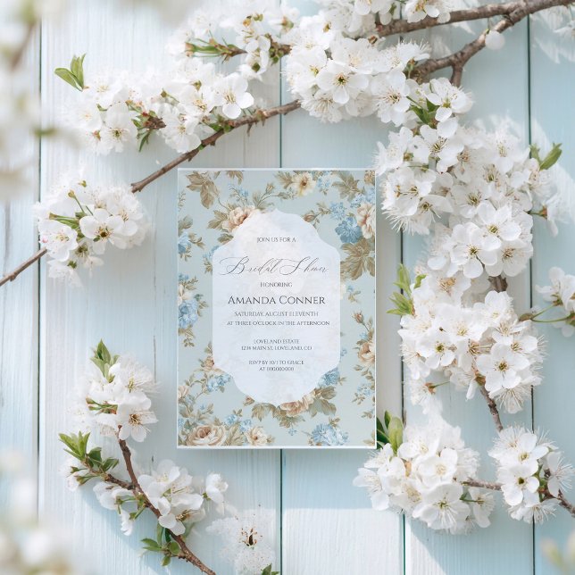 Shabby Chic florals Bridal Shower Invitation (Creator Uploaded)