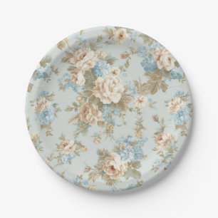 Shabby Chic florals Paper Plates