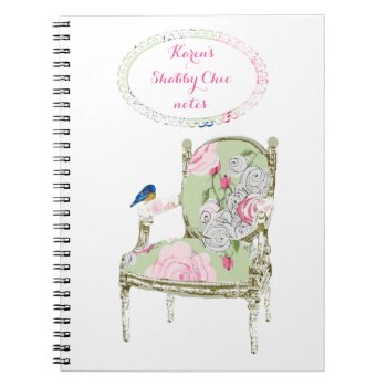 Shabby Chic French Chair Notebook by karenharveycox at Zazzle