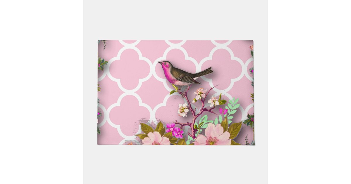Shabby Chic French Chic Vintage Floral Rustic Bi Doormat Zazzle Com