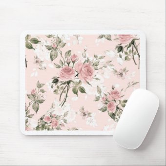 Shabby chic, french chic, vintage,floral,rustic, mouse pad | Zazzle