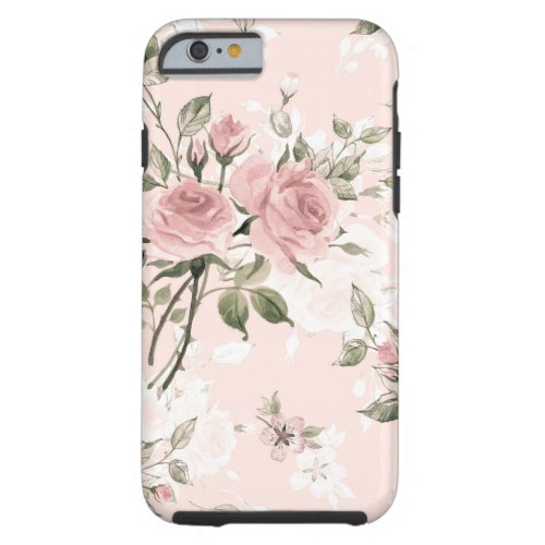 Shabby chic french chic vintagefloralrusticpi tough iPhone 6 case
