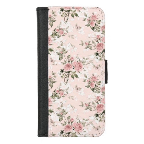 Shabby chic french chic vintagefloralrusticpi iPhone 87 wallet case