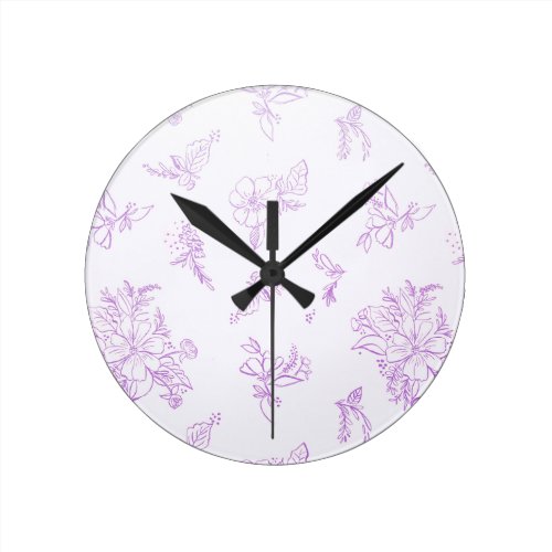 Shabby chic, french chic, vintage,floral,rustic,pi round clock
