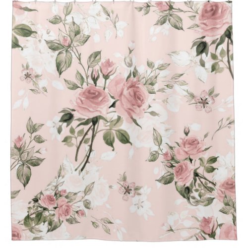 Shabby chic french chic vintagefloralrusticpi shower curtain