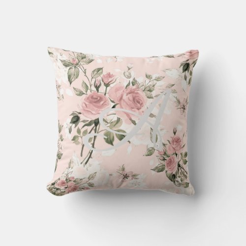 Shabby chic french chic vintagefloralrusticpi throw pillow