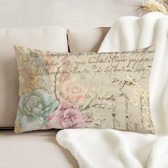 Shabby Chic French Country Floral Accent Pillow (Creator Uploaded)