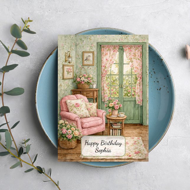 Shabby Chic Garden Reading Corner Card (Creator Uploaded)