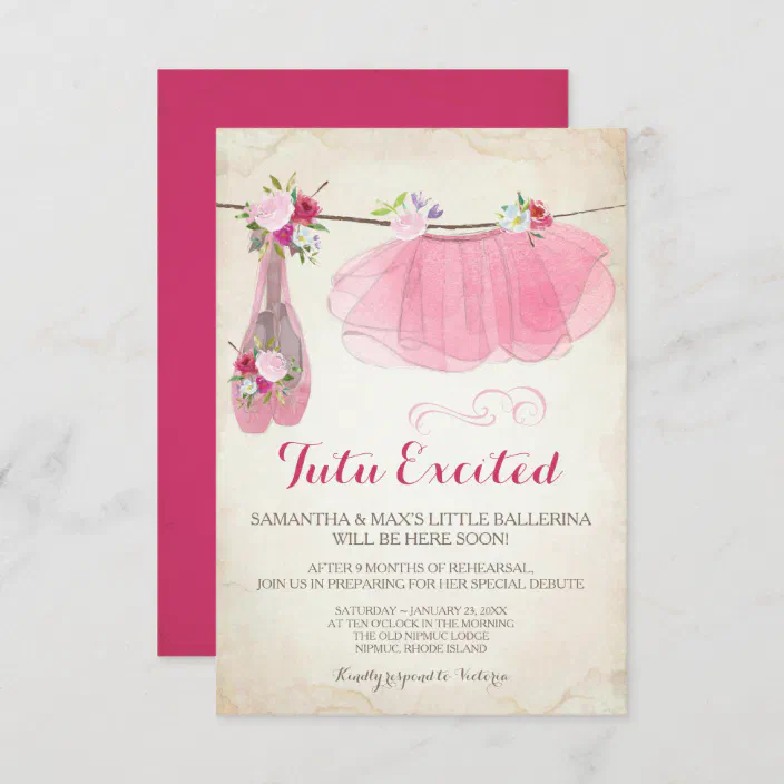 Old Vintage Shabby Chic Postcard Christening Party Personalised Invitations
