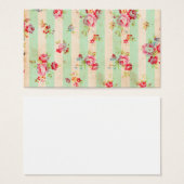 Shabby Chic Girly Red Green Roses Stripes Pattern (Front & Back)