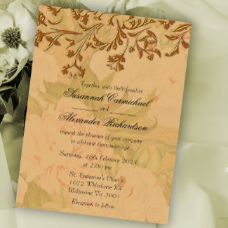 Shabby Chic Golden Peonies Boho Wedding