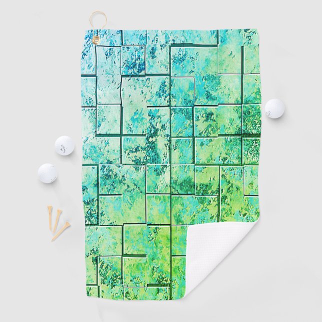 Shabby Chic Green Golf Towel (InSitu)
