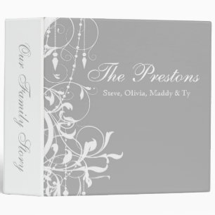 Shabby Chic Grey Chandelier Family Album Binder