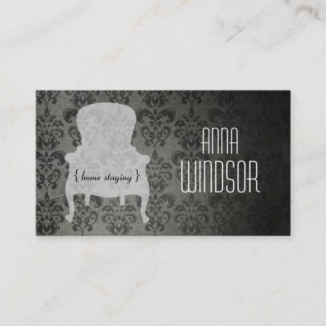 Shabby Chic Home Staging Business Card - landscape (Front)