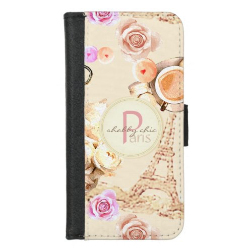Shabby Chic in Vintage Paris iPhone 87 Wallet Case