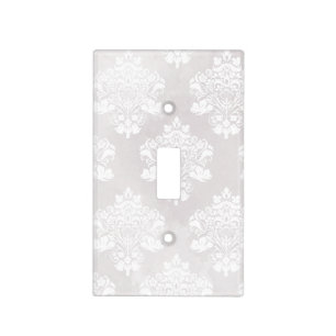 Shabby Chic Ivory Damask Light Switch Cover