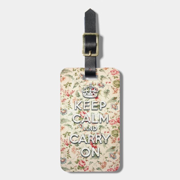 keep calm and carry on luggage tag