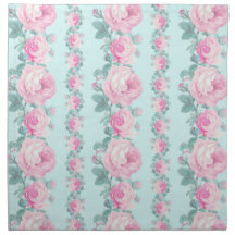 Shabby chic kitchen decor roses cloth napkins pink