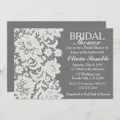 Shabby Chic Lace Bridal Shower Invitation (Front/Back)
