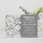 Shabby Chic Lace Bridal Shower Invitation (Standing Front)