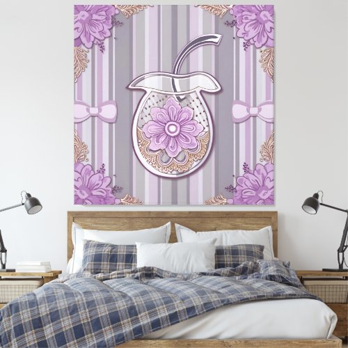 Shabby Chic Lavender Flower in Glass Canvas Print