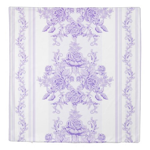 Shabby chiclavendertoilepatternfloralVictoria Duvet Cover