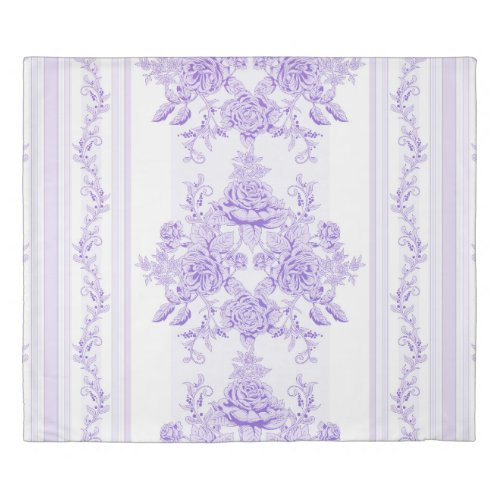 Shabby chiclavendertoilepatternfloralVictoria Duvet Cover