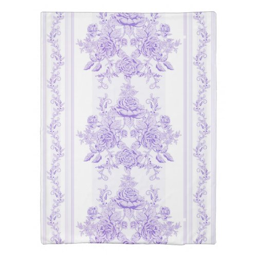 Shabby chiclavendertoilepatternfloralVictoria Duvet Cover