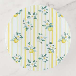 Shabby Chic Lemon Floral Series Design #11 Trinket Tray
