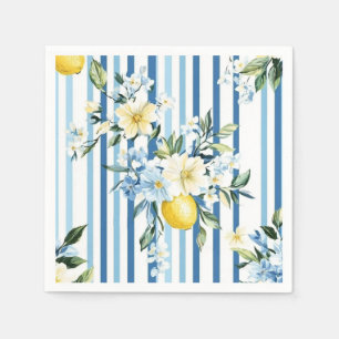 Shabby Chic Lemon Floral Series Design #1 Napkins