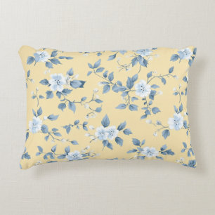 Shabby Chic Lemon Floral Series Design #7 Accent Pillow