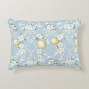 Shabby Chic Lemon Floral Series Design #8 Accent Pillow