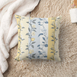 Shabby Chic Lemon Floral Series Design #9 Throw Pillow