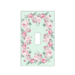 Shabby Chic Light Switch Cover Pink Mint at Zazzle